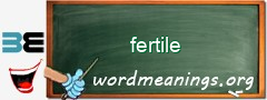 WordMeaning blackboard for fertile